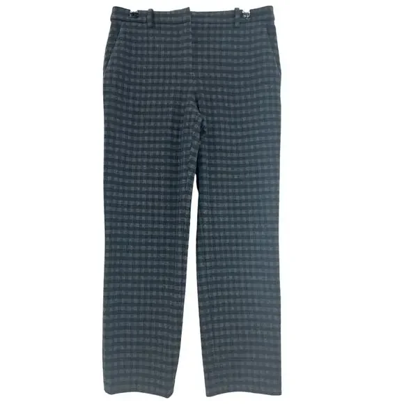 Theory Gingham Cropped Multicolor Treeca Pants Size 6 - Picture 2 of 4